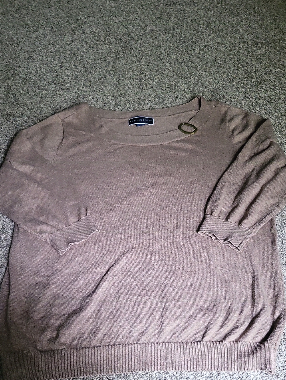 Womens Karen Scott Tan Top